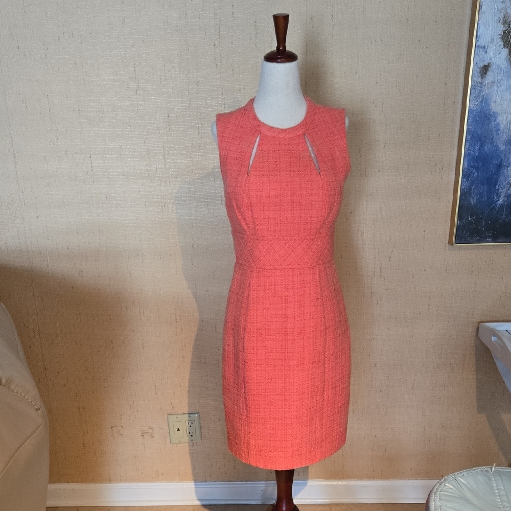 Trina Turk Coral Textured  Dress